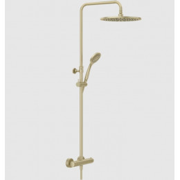 Душевая стойка, Gessi, Minimalistic shower, цвет-Brushed Brass PVD