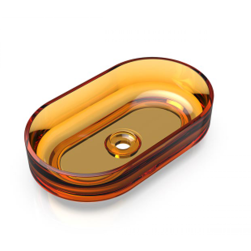 Раковина, KNIEF, Ellipse Shape, шгв 550*320*140, отверстия для смесителя-отсутствуют, цвет-Arangonit