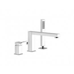 Смеситель для ванны и душа, Gessi, Rettangolo K, цвет-Finox