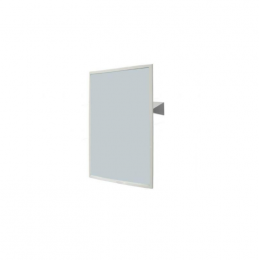 Зеркало, Nofer, прямоугольное, шгв 600*20*800, без подсветки, цвет рамы-сталь матовая