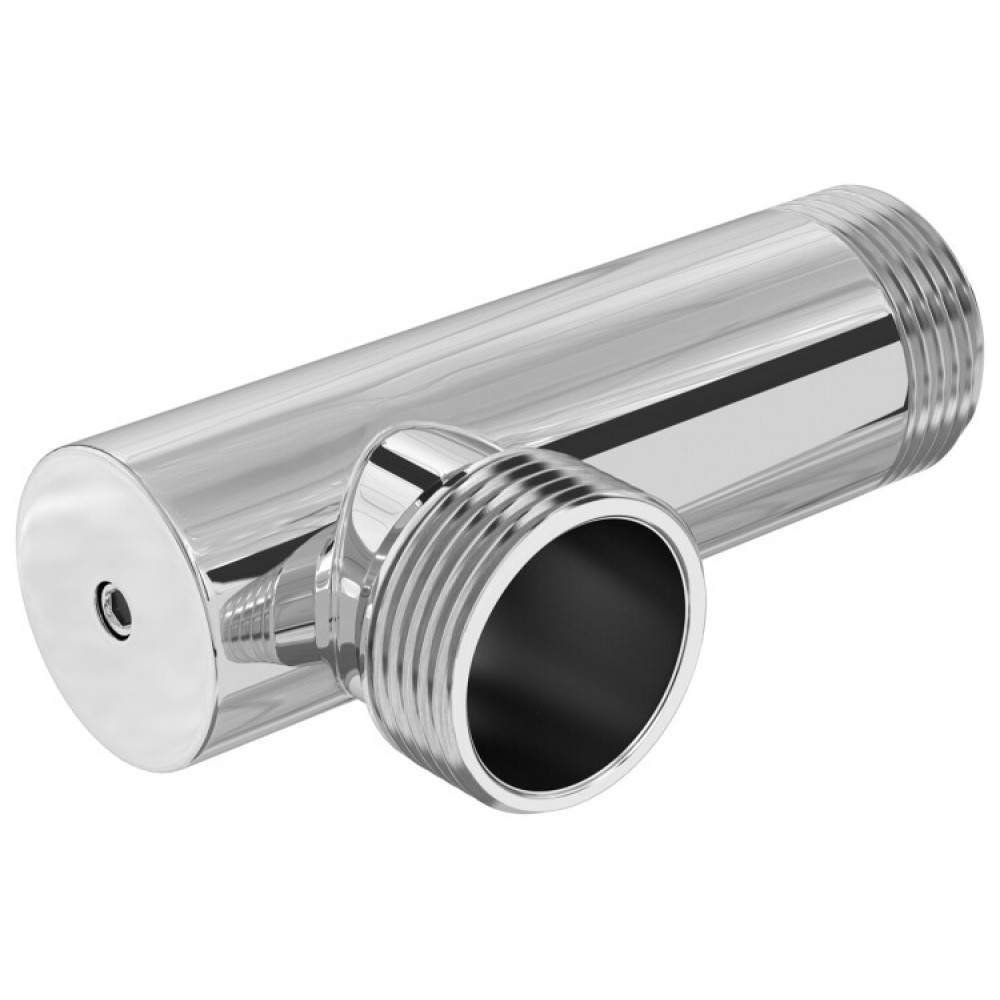 Уголок, Сунержа, с клапаном, переходной, присоединительный размер-НР G 1" / НР G 1", цвет-сатин