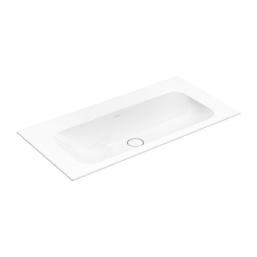 Раковина, Villeroy&Boch, Finion, шгв 1000*500*100, отверстия для смесителя-отсутствуют, CeramicPlus, цвет-камень белый