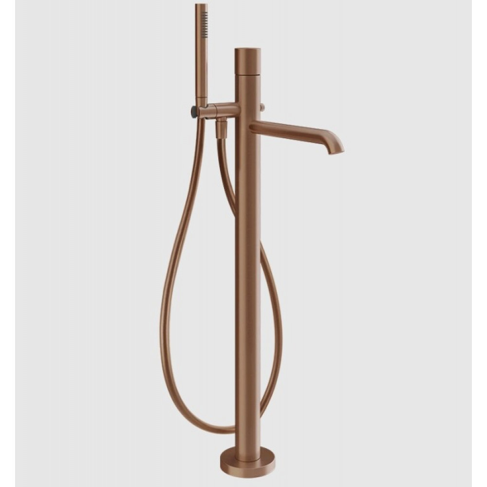 Смеситель для ванны и душа, Gessi, Habito Unito, цвет-Copper Brushed PVD