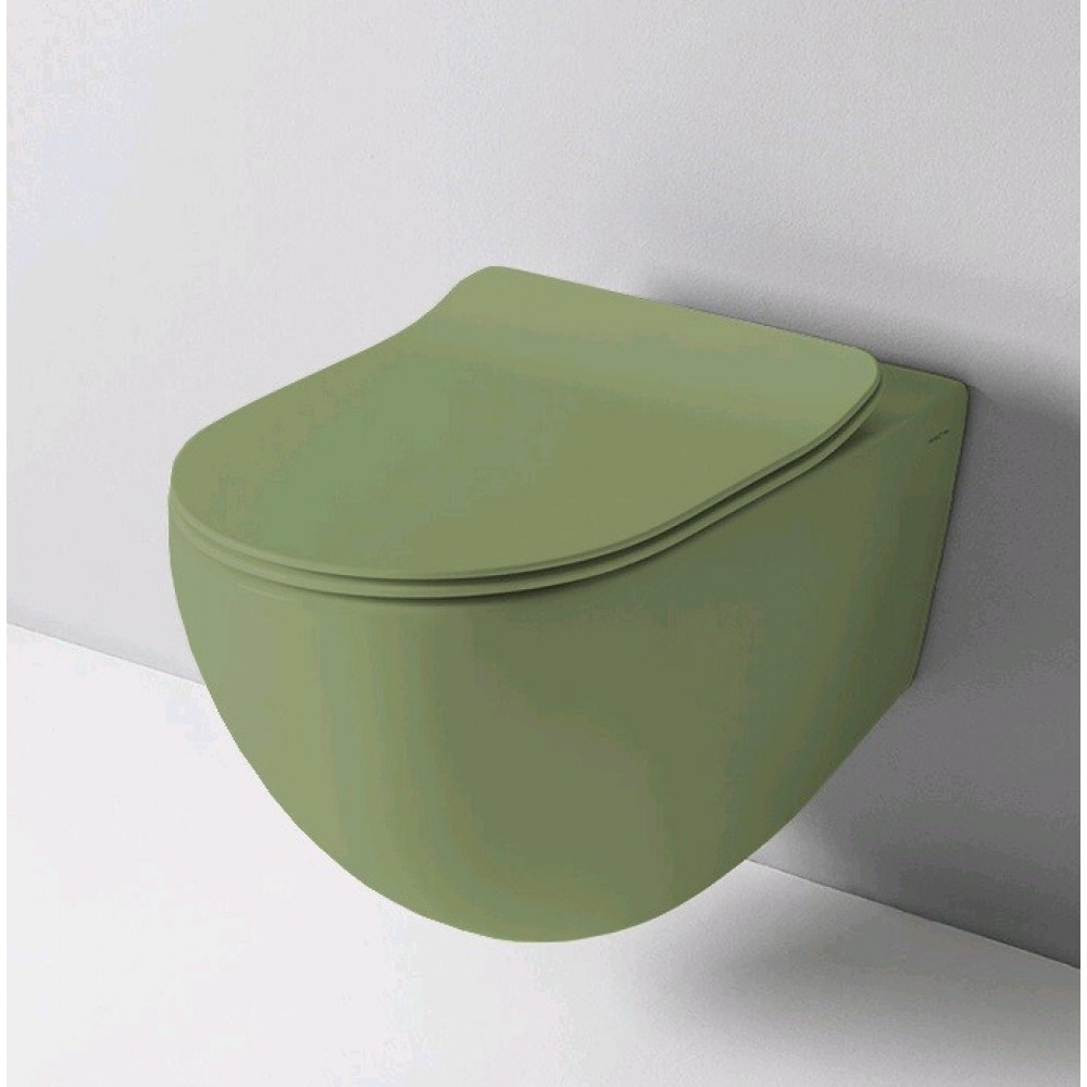 Унитаз, Artceram, File 2.0, подвесной, шгв 370*530*370, цвет-Green salvia