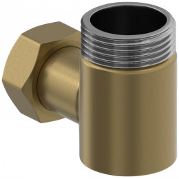 Уголок, Сунержа, переходной, присоединительный размер-НР G 1" / НГ G 3/4", золотой шёлк