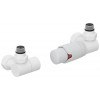 Терморегулятор, Сунержа, 3D, автоматический, G 1/2" НР х G 3/4" НГ, набор, правый, цвет-белый матовый