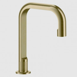 Излив, Gessi, Inciso, цвет-Brushed Brass PVD