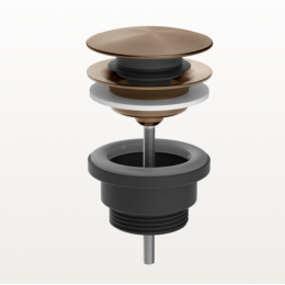 Донный клапан, Gessi, 1 1/4, диаметр, мм-66, для раковины, цвет-Copper Brushed PVD