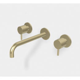 Смеситель для раковины, Fima Carlo Frattini, Spillo Up, цвет-брашированный шампань