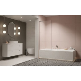 Шторка на ванну, Radaway, Modo SL PNJ II, шв 600*1500, петли-слева, цвет фурнитуры-хром, цвет стекла-прозрачный, Easy Clean