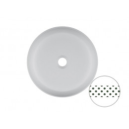 Раковина, Scarabeo, Glam, шгв 390*390*140, отверстия для смесителя-отсутствуют, цвет-белый декор Green pois strip