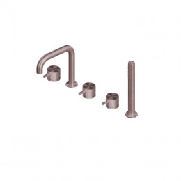 Смеситель для ванны и душа, Quadro design, Source, цвет-золото розовое