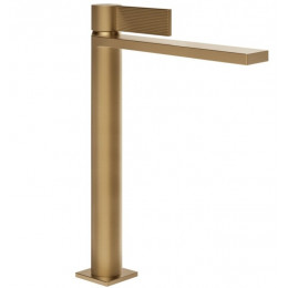Смеситель для раковины, Gessi, Inverco Rigato, цвет-Warm Bronze Brushed PVD