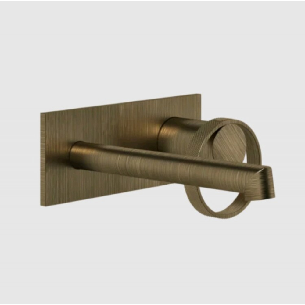 Смеситель для раковины, Gessi, Anello, цвет-Antique Brass