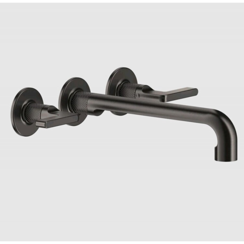 Смеситель для раковины, Gessi, Inciso, цвет-Black Metal Brushed PVD