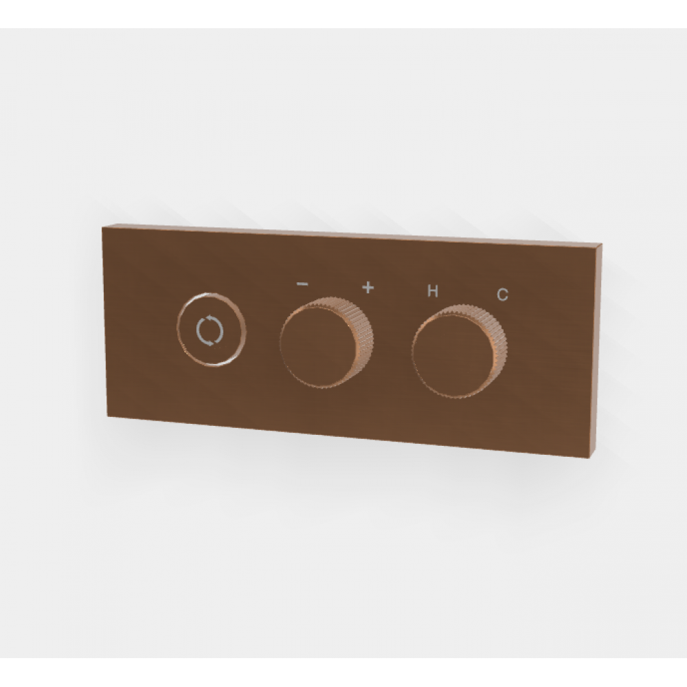 Смеситель для душа, Fima Carlo Frattini, Switch ON, на 2 потребителя, цвет-бронза брашированная янтарная