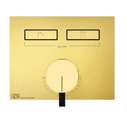 Смеситель для душа, Gessi, HI-FI, на 2 потребителя, цвет-Gold PVD