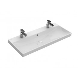 Раковина, Villeroy&Boch, Avento, шг 1000*470, отверстия для смесителя-2, цвет-альпийский белый