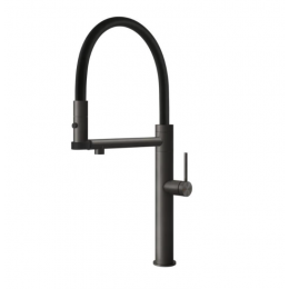Смеситель для кухни, Gessi, 316 Flessa, цвет-Black Metal Brushed PVD