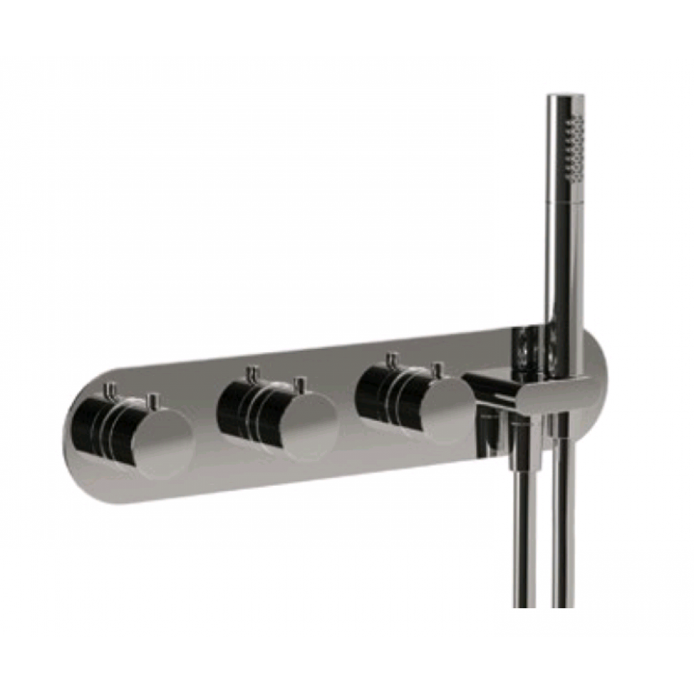 Смеситель для душа, Carimali, ILTONDO, на 4 потребителя, цвет-шампань брашированная PVD