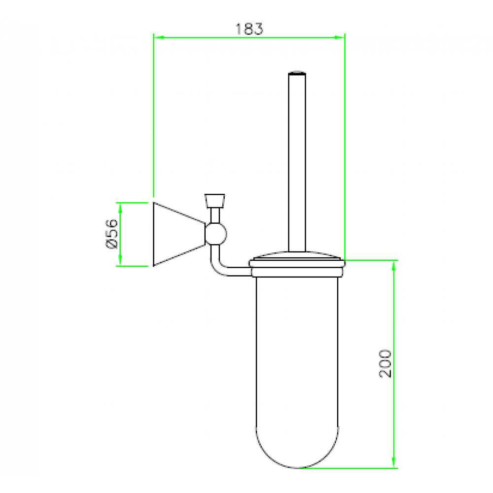 Ёршик, Nicolazzi, г 183, цвет-Polished Nickel