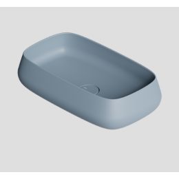 Раковина, Alice, NUR, шгв 600*350*140, отверстия для смесителя-отсутствуют, Aliglaze+, цвет-лагуна матовый (Laguna matt)