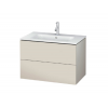 Тумба под раковину, Duravit, L-Cube, шгв 820*481*550, раковина-необходимо заказать, цвет-серо-коричневый матовый