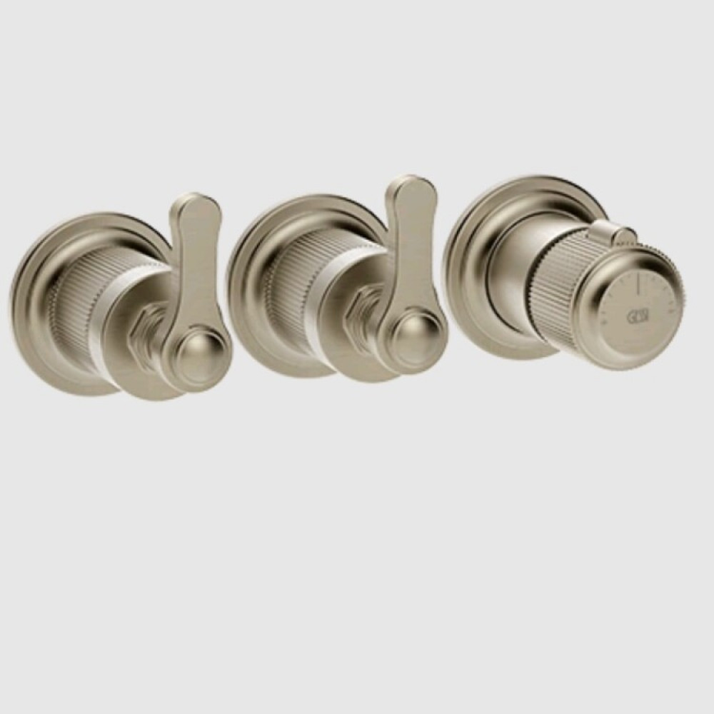 Смеситель для душа, Gessi, VENTI20, на 2 потребителя, цвет-Finox Brushed Nickel