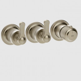 Смеситель для душа, Gessi, VENTI20, на 2 потребителя, цвет-Finox Brushed Nickel