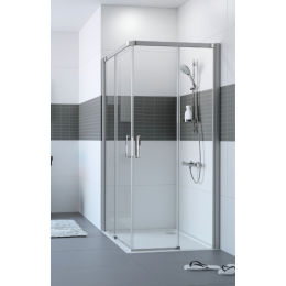 Душевое ограждение, Huppe, Design Pure, шгв 900*900*2000, блестящее серебро, цвет стекла-прозрачный