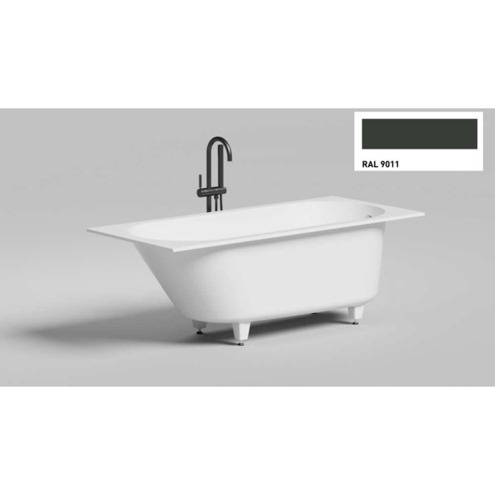 Ванна, Salini, Ornella, шгв 1600*700*625, цвет снаружи-белый, цвет внутри-RAL 9011