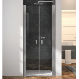 Дверь, Huppe, Design Pure, шв 900*2000, черный матовый, цвет стекла-прозрачный