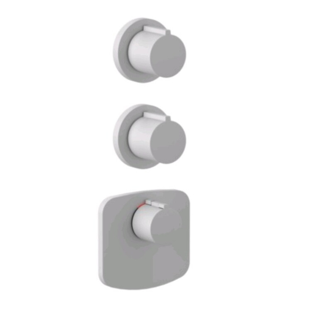 Смеситель для душа, Gessi, на 2 потребителя, цвет-белый матовый