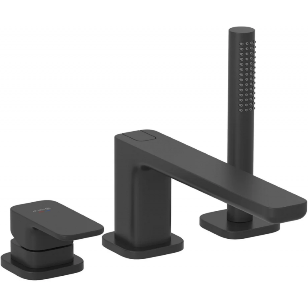 Смеситель для ванны и душа, Kludi, Renon, цвет-черный матовый