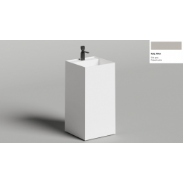 Раковина, Salini, Armonia Square Top, шгв 450*450*900, отверстия для смесителя-1, цвет-RAL 7044