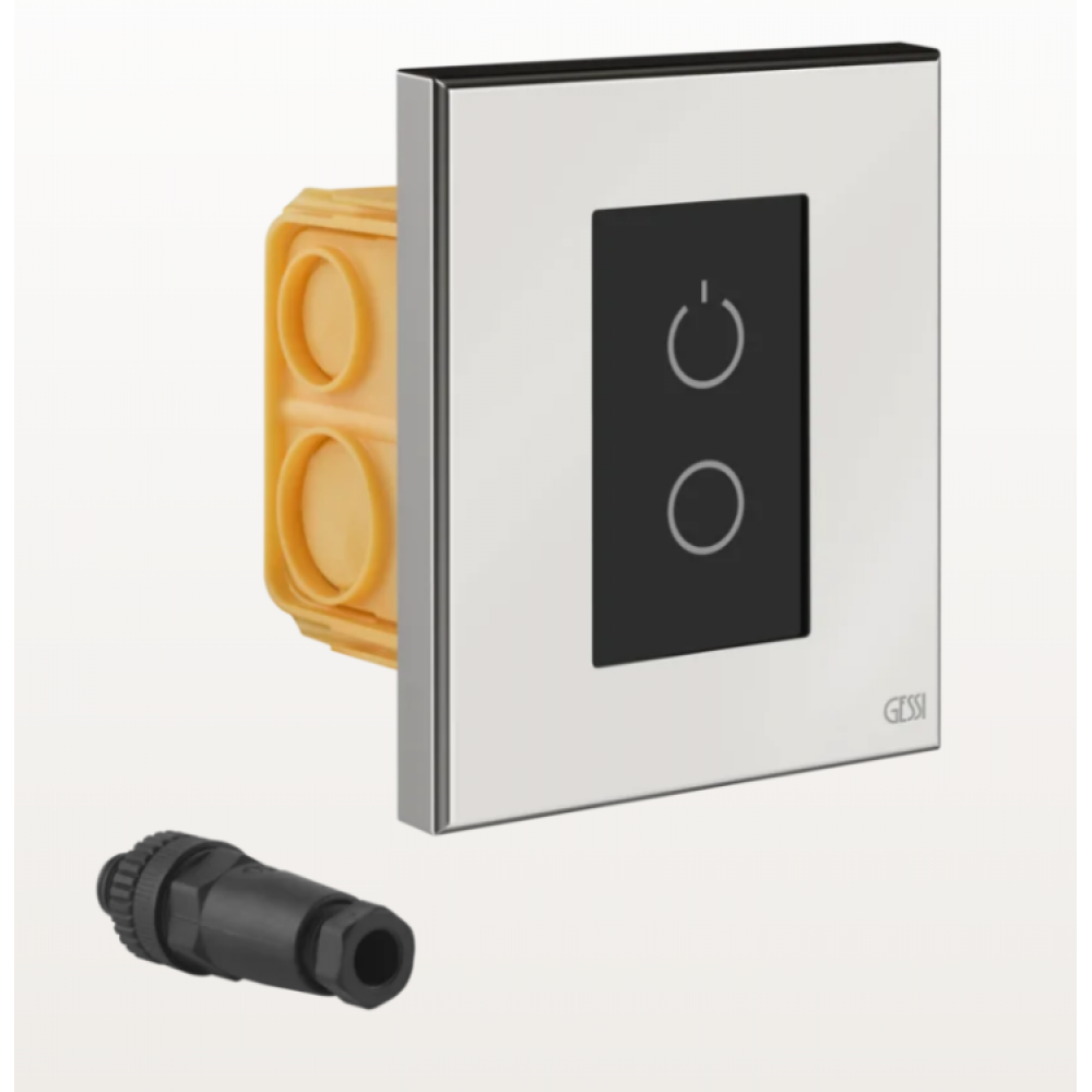 Дополнительный комплект емкостной клавиатуры, Gessi, для управления хромотерапией с IP-разъемом, цвет-Mirror Steel