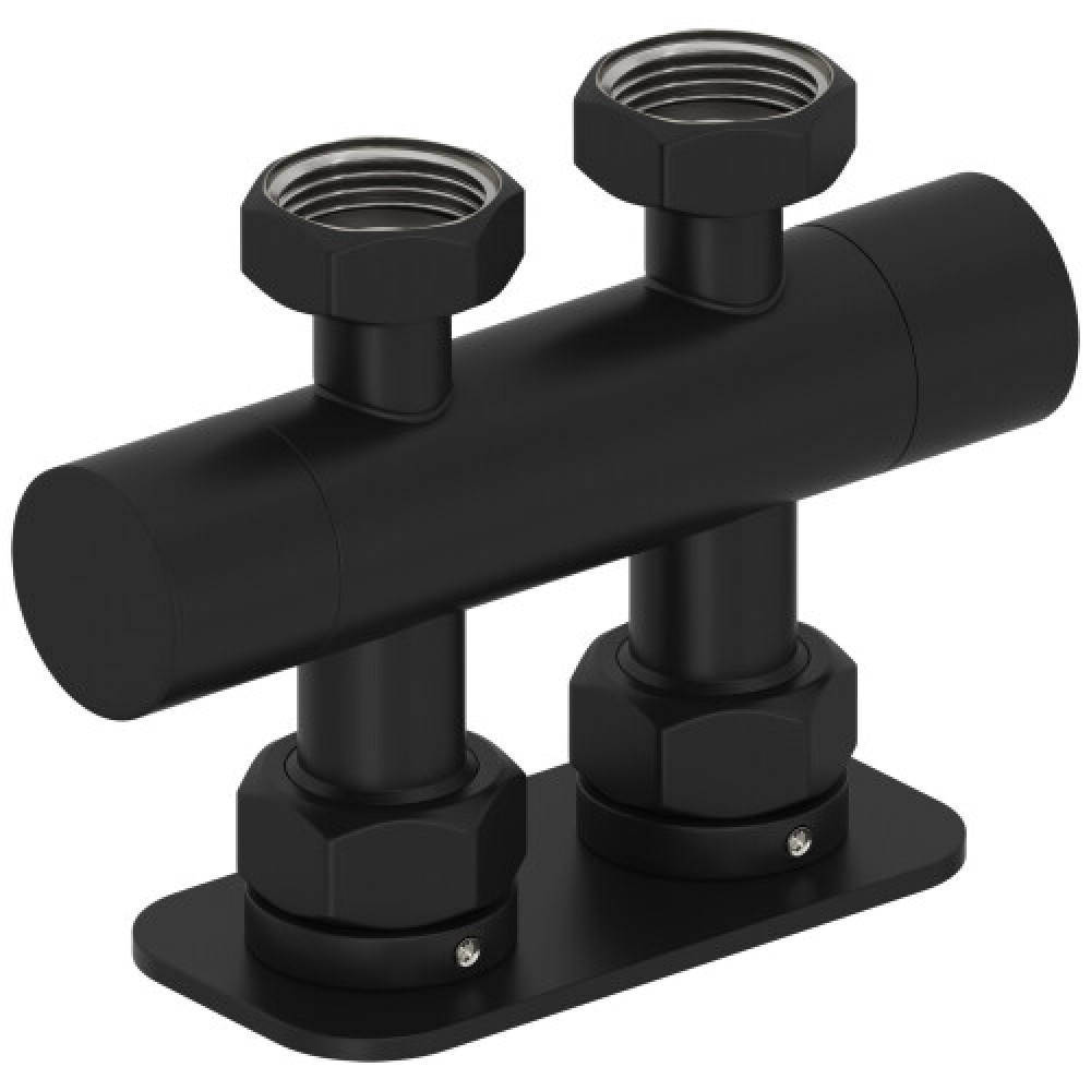 Вентиль, Сунержа, EU50, шгв 136*50*99, 2 х НГ G 3/4" / 2 х НГ G 3/4", прямой, цвет-чёрный матовый