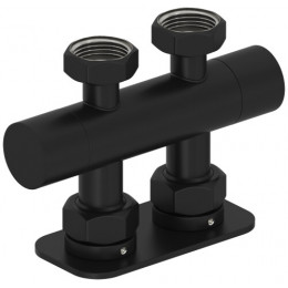 Вентиль, Сунержа, EU50, шгв 136*50*99, 2 х НГ G 3/4" / 2 х НГ G 3/4", прямой, цвет-чёрный матовый