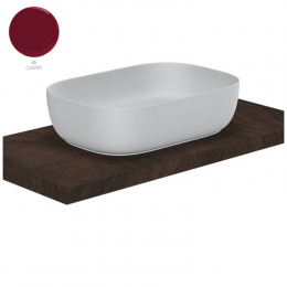 Раковина, Scarabeo, Glam, шгв 560*390*140, отверстия для смесителя-отсутствуют, цвет-Sherry