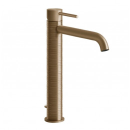 Смеситель для раковины, Gessi, 316 Trame, цвет-Warm Bronze Brushed PVD