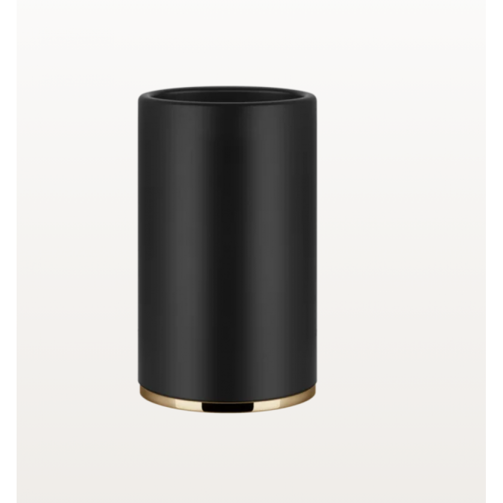 Стакан, Gessi, Inciso, шгв 75*75*127, цвет-Warm Bronze PVD/черный