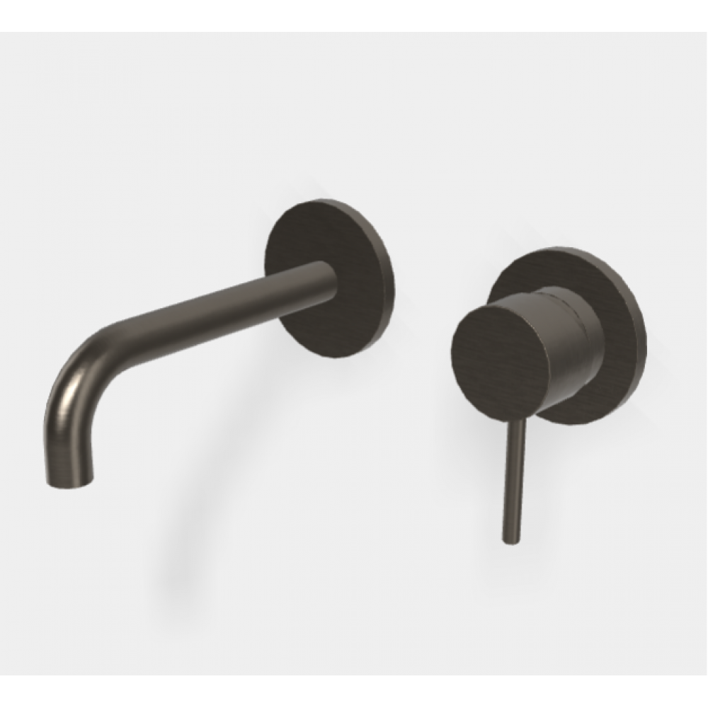 Смеситель для раковины, Fima Carlo Frattini, Spillo Up, цвет-хром черный брашированный