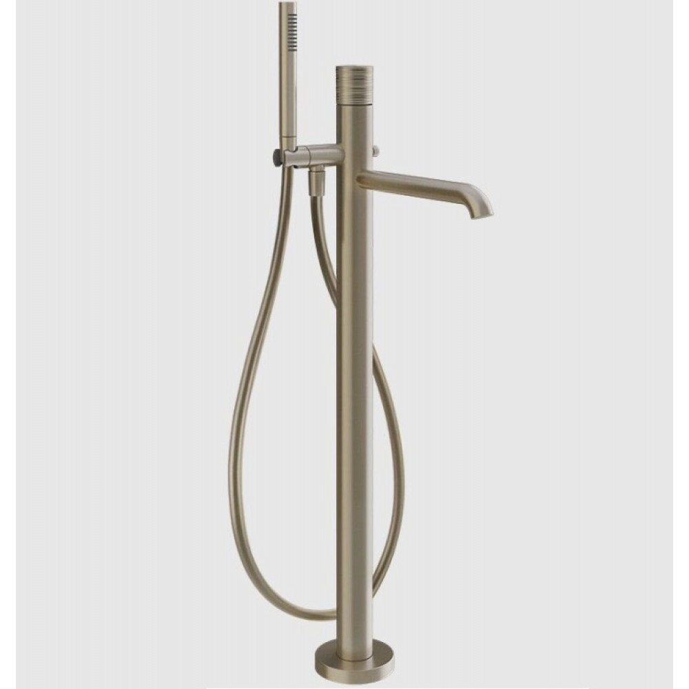 Смеситель для ванны и душа, Gessi, Habito Trame, цвет-Finox Brushed Nickel