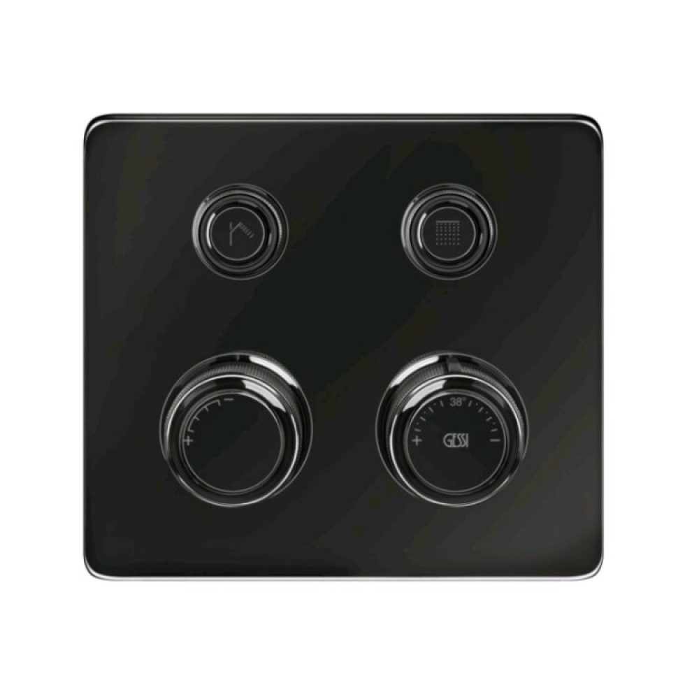 Смеситель для душа, Gessi, Hi-Fi Eclectic, на 2 потребителя, цвет-Black Metal PVD