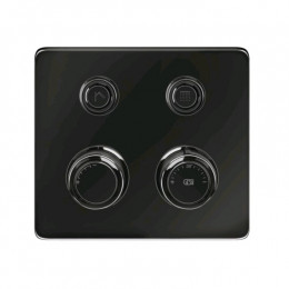 Смеситель для душа, Gessi, Hi-Fi Eclectic, на 2 потребителя, цвет-Black Metal PVD