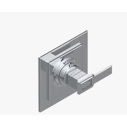 Смеситель для душа, THG, Metropolis Clear crystal with lever, цвет-никель