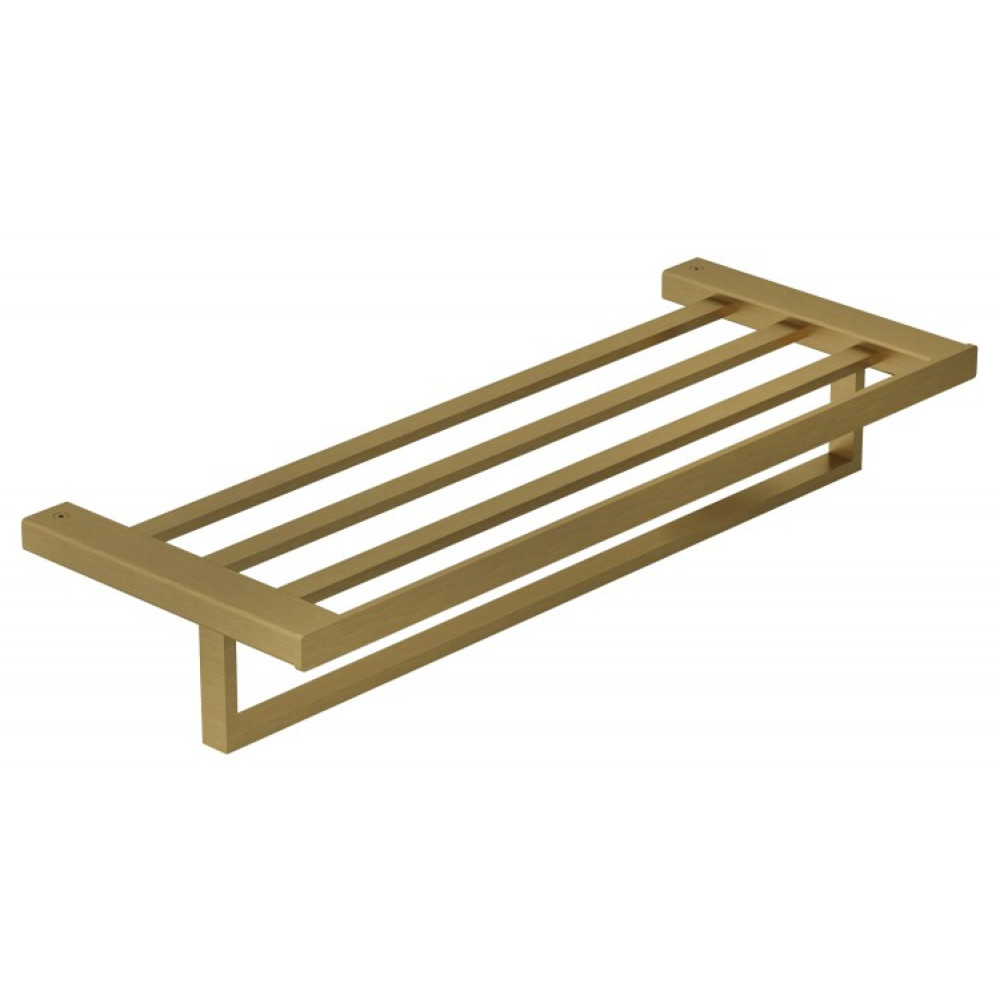 Полотенцедержатель, Kludi, VELA C, с полкой, шгв 600*252*113, цвет-золото брашированное/шлифованное (Brushed Gold)
