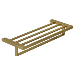 Полотенцедержатель, Kludi, VELA C, с полкой, шгв 600*252*113, цвет-золото брашированное/шлифованное (Brushed Gold)