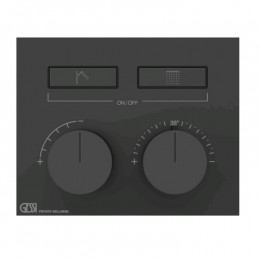 Смеситель для душа, Gessi, HI-FI, на 2 потребителя, цвет-черный матовый