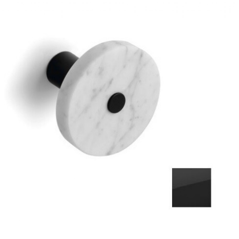 Крючок, Bertocci, Cararino, шгв 110*110*80, цвет-marquina (черный мрамор)/чёрный матовый